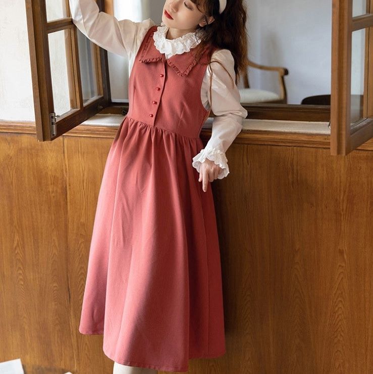 レトロガールフリルワンピース br34-64 – Q'e