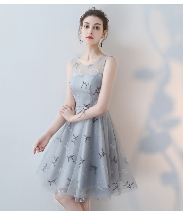 花柄刺繍シースルーパーティードレス 9956 – Q'e