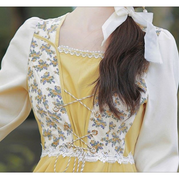 スクエアネックタイフロント長袖ワンピース br103-57 – Q'e