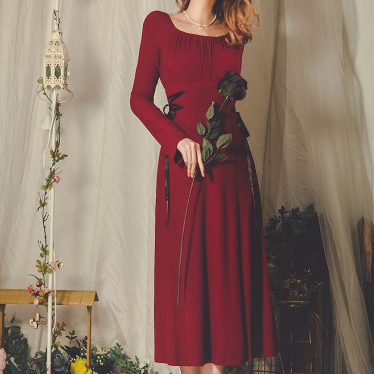 レースアップクラシカルワンピース br23-198 – Q'e