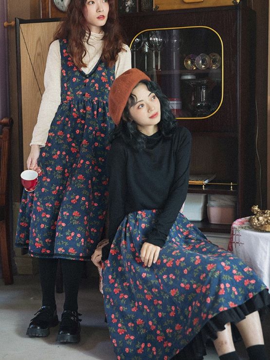caramel コーデュロイ ワンピース ☆コーデュロイワンピース（クローバー） | MAMA FACTORY (Women