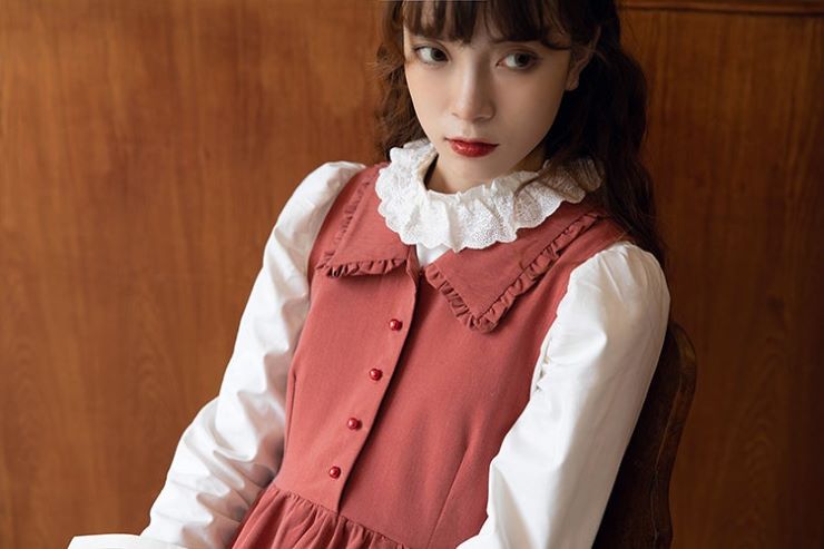 レトロガールフリルワンピース br34-64 – Q'e