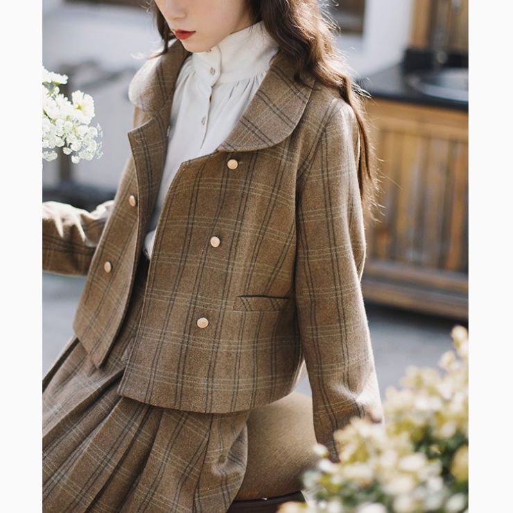 Mira Mikati⭐️チェックジャケット34美品 チェック柄クラシカルショートジャケット br34-77 – Q'e