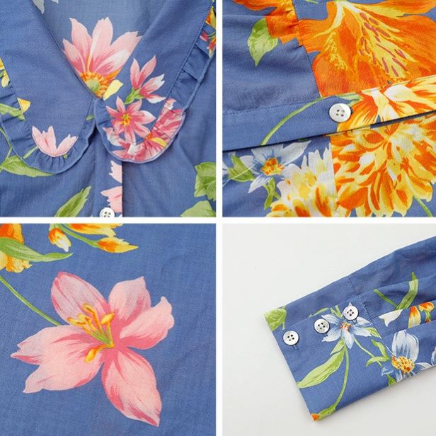 花柄レトロフレンチワンピース br39-25 – Q'e