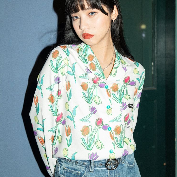 チューリップ柄シャツ br47-58 – Q'e