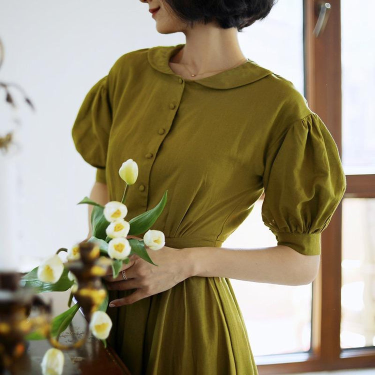 丸襟レトロワンピース br9-8 – Q'e