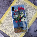 ゴッホ 花瓶のヤグルマギクとケシのiPhoneケース（ソフトケース） sp-1