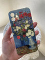 ゴッホ 花瓶のヤグルマギクとケシのiPhoneケース（ソフトケース） sp-1